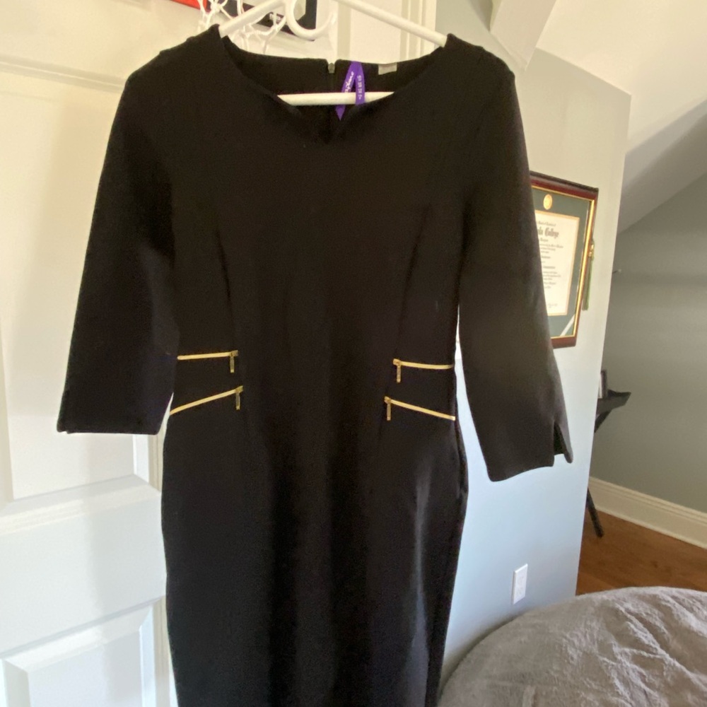 Seraphine Black Long Sleeve Dress